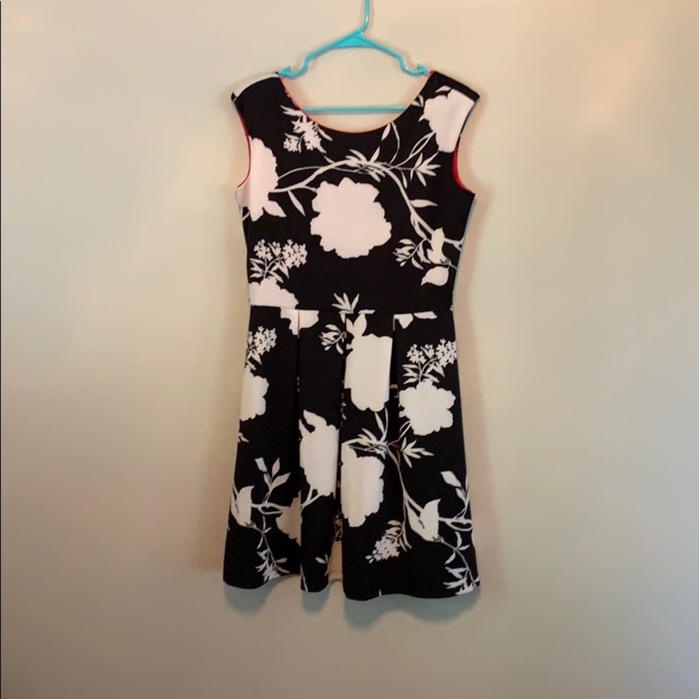 Black and White Floral Dress